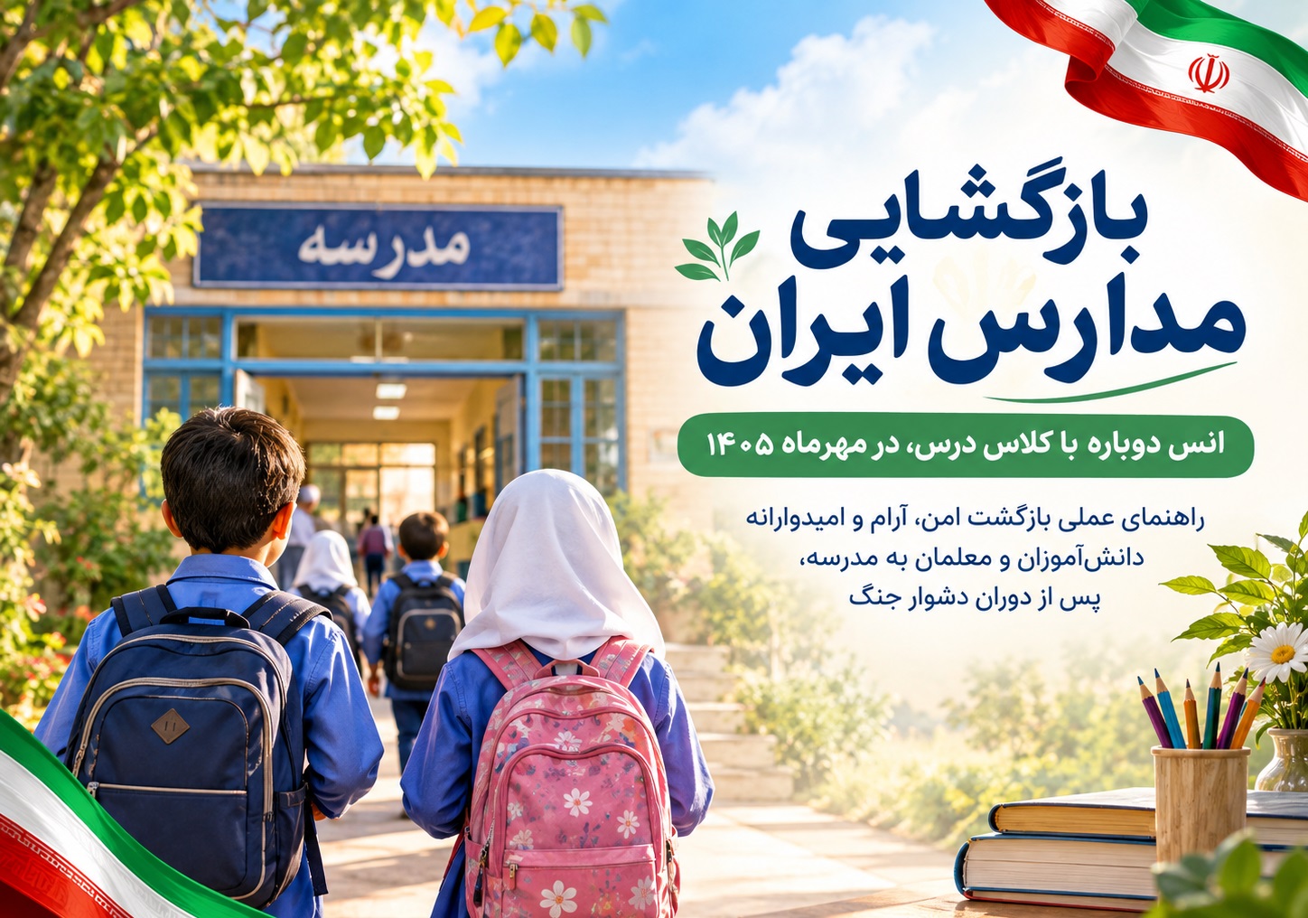 پاورپوینت بازگشایی مدارس ایران | مهر ۱۴۰۵